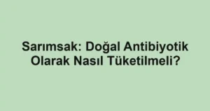 Sarımsak: Doğal Antibiyotik Olarak Nasıl Tüketilmeli?